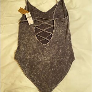 American Eagle Black Wash Body Suit
